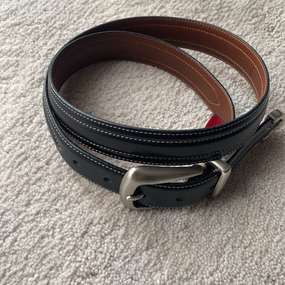 Cole Haan black leather belt. 36” waist